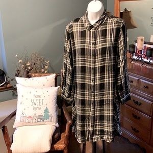 Lou & Grey for Loft plaid dress